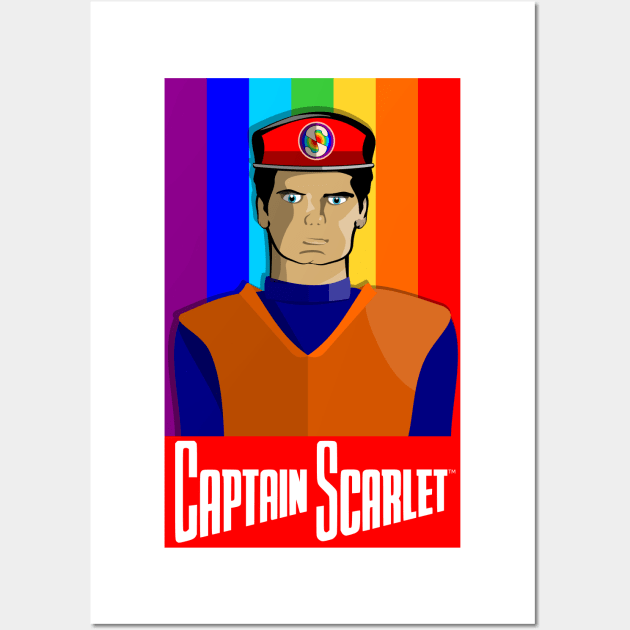 Captain Scarlet Retro Poster Style Wall Art by LICENSEDLEGIT